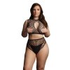 Le Désir Duo Net Key-Hole Bra Set - Plus Size